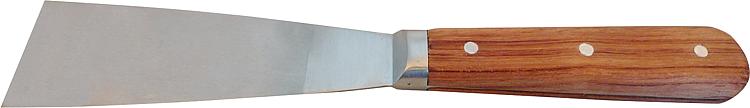 Malerspachtel 40mm, Haromac durchg., konisches Blatt, INOX, Rosenholz