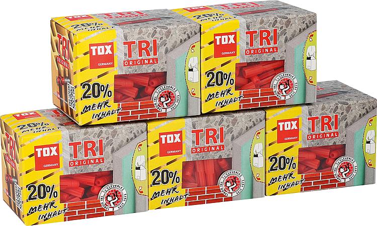 Allzweckdübel TRI TOX 6 x 36 mm - VPE = 5 Packungen verschweißt Allzweckdübel TRI TOX 6 x 36 mm - VPE = 5 Packungen verschweißt