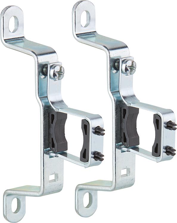 Einzel-Wandhalterungsset mit Schalldämmeinlage, Wandabstand für Verteilerbalken1 Einzel-Wandhalterungsset mit Schalldämmeinlage, Wandabstand für Verteilerbalken1