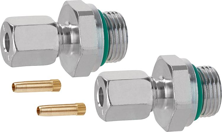 Schneidring-Verschraubungsset 2x8mm x DN 10 (3/8") mit Stützhülse