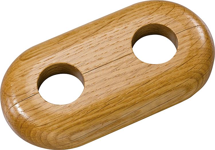 Holz-Doppelrosette Typ Schwarzwald Eiche - 15 mm Holz-Doppelrosette Typ Schwarzwald Eiche - 15 mm