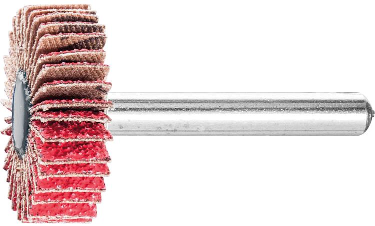 Fächerschleifer Pferd F, Ø 30 x 10 mm, Schaft-Ø 6 mm, Körnung A 60