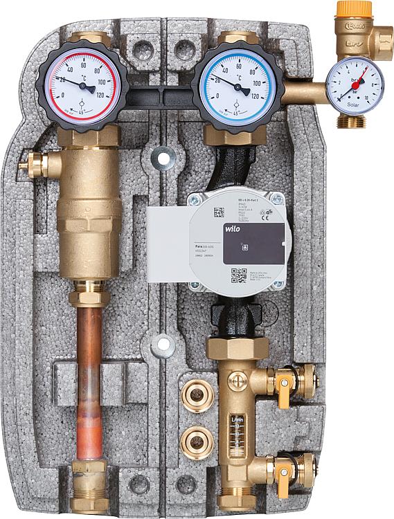 Solarstation Easyflow 22mm Zweistrang,2-12l/min,Luftabsch., Wilo Para ST25/6 Solarstation Easyflow 22mm Zweistrang,2-12l/min,Luftabsch., Wilo Para ST25/6