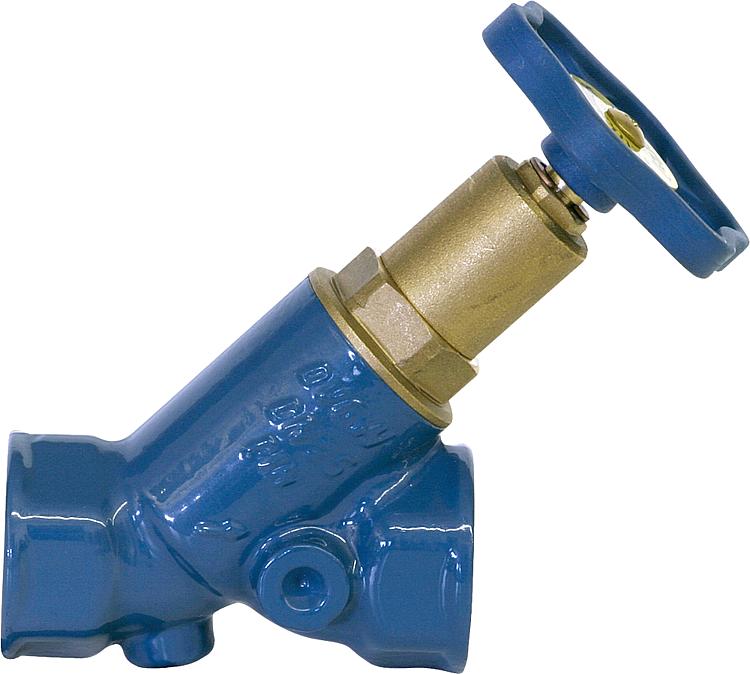 Blue-t Schrägsitzv.DN15/1/2" nichtsteigender Spindel IG x IG/ohne Entleerung Blue-t Schrägsitzv.DN15/1/2" nichtsteigender Spindel IG x IG/ohne Entleerung