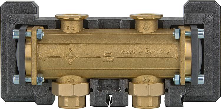 Hydraulische Weiche DN32 (11/4") bis 2600 l/h, gebrückt mit Isolierung Hydraulische Weiche DN32 (11/4") bis 2600 l/h, gebrückt mit Isolierung