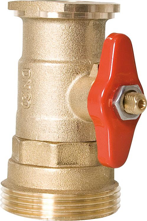 Kugelhahn mit 1" Flansch und 1 1/2" AG Kugelhahn mit 1" Flansch und 1 1/2" AG