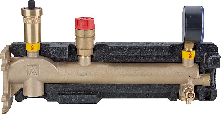 Gefäßanschlußgruppe 3/4" GAK mit Kappenventil und Isolierung Gefäßanschlußgruppe 3/4" GAK mit Kappenventil und Isolierung