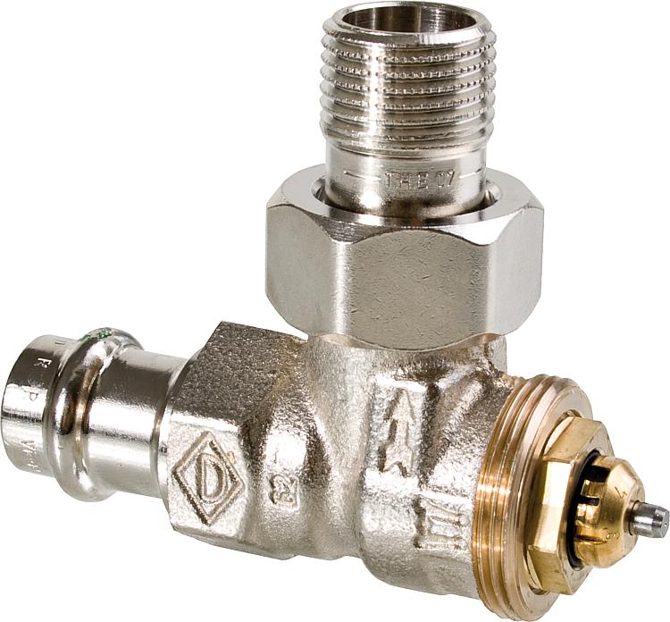 Ventilunterteil V-exact II Durchgang mit Pressanschluss 15mm DT 15 (1/2'''') Kvs Ventilunterteil V-exact II Durchgang mit Pressanschluss 15mm DT 15 (1/2'''') Kvs