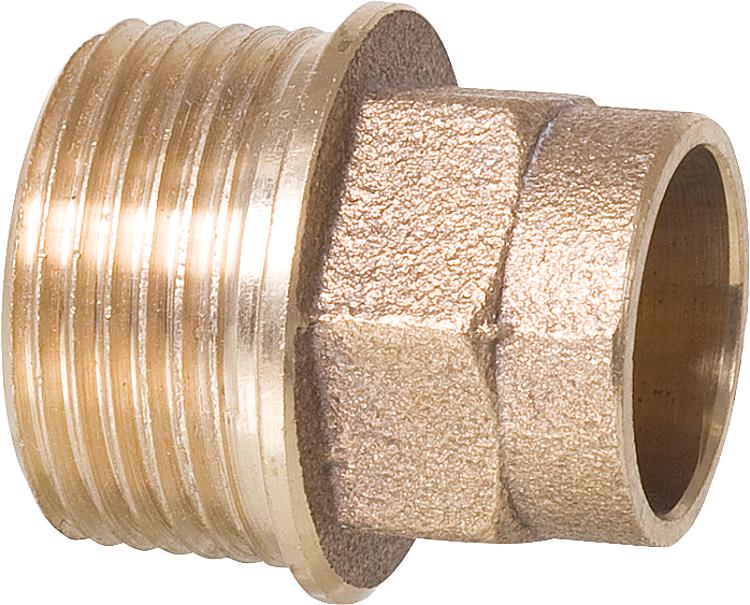 Rotguß-Lötfitting Übergangsnippel m. Außengewinde Typ 4243g 10 x 1/2" Rotguß-Lötfitting Übergangsnippel m. Außengewinde Typ 4243g 10 x 1/2"
