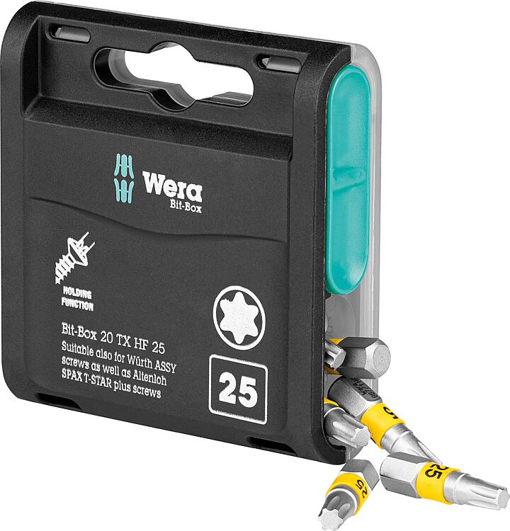 Bit-Großpackung WERA 867/1 TORX® mit Haltefunktion,T25, VPE = 20 Stück