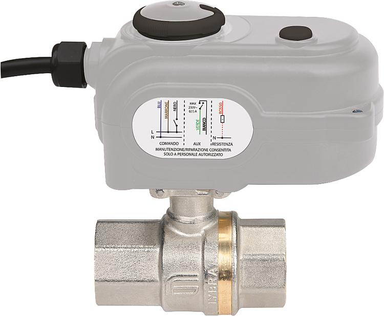Motorisch gesteuerter Kugelhahn Lybra 230V, AC, 1/2" Motorisch gesteuerter Kugelhahn Lybra 230V, AC, 1/2"