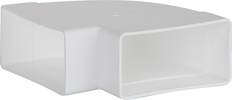 Flachkanalbogen FLB 100 H 110 x 55 mm waagerecht Kunststoff weiß Flachkanalbogen FLB 100 H 110 x 55 mm waagerecht Kunststoff weiß