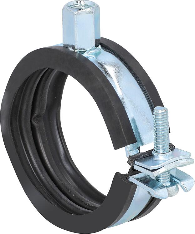 Gelenkrohrschelle M8/M10, verzinkt Spannbereich 59 - 62 mm
