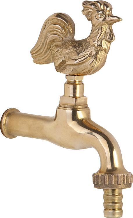 Auslaufventil "Gockel", Messing, ohne Wandrosette, mit Schlauch- verschraubung,W Auslaufventil "Gockel", Messing, ohne Wandrosette, mit Schlauch- verschraubung,W