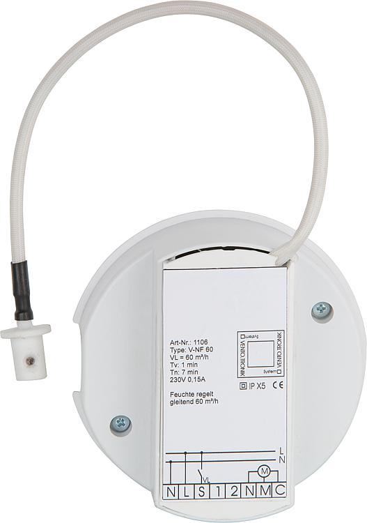Steuerbaustein EVENES V-NF60 60m /h, Nachlauf,Einschaltverz., Feuchtesteuerung Steuerbaustein EVENES V-NF60 60m /h, Nachlauf,Einschaltverz., Feuchtesteuerung