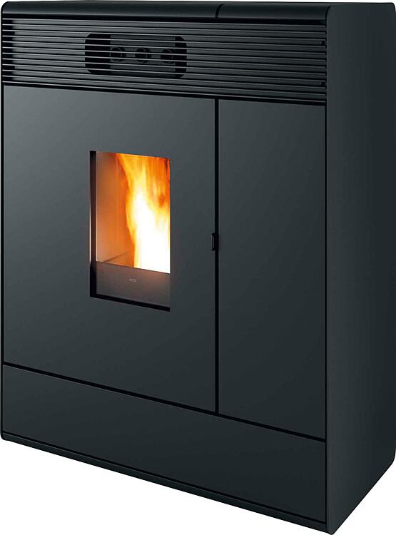 Pelletofen MCZ Aki Hydromatic 18 R, Grundgerät mit Verkleidung Schwarz Metall , 17,7 KW Pelletofen MCZ Aki Hydromatic 18 R, Grundgerät mit Verkleidung Schwarz Metall , 17,7 KW