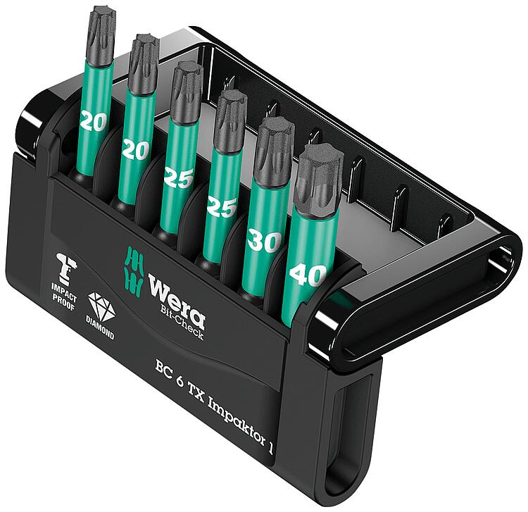 Bitset WERA Bit-Check Impaktor, diamantbeschichtet, 6-teilig Innen-TORX® Bitset WERA Bit-Check Impaktor, diamantbeschichtet, 6-teilig Innen-TORX®