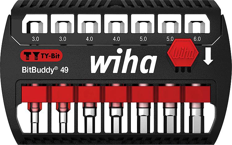 Bit Set BitBuddy® Wiha® TY-Bit 49 mm Sechskant 7-teilig 1/4" Bit Set BitBuddy® Wiha® TY-Bit 49 mm Sechskant 7-teilig 1/4"