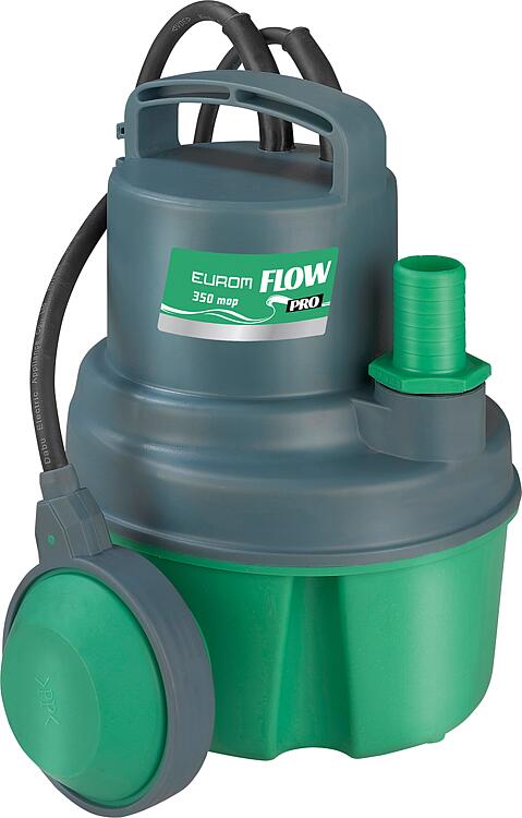 Schmutzwassertauchpumpe Flow Pro 350, mit Schwimmerschalter bei Überflutung, Entwässern oder Auspumpen Schmutzwassertauchpumpe Flow Pro 350, mit Schwimmerschalter bei Überflutung, Entwässern oder Auspumpen