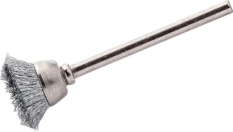 Topfbürsten Edelstahldraht gewellt  0,10mm Ø 15mm 3mm Schaft Topfbürsten Edelstahldraht gewellt  0,10mm Ø 15mm 3mm Schaft