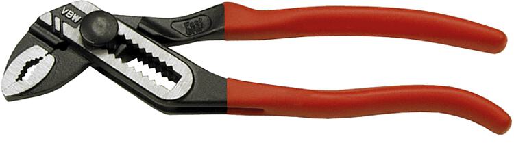 Wasserpumpenzange VBW® FastGRIP Länge 180mm mit Druckknopf und Kunststoffüberzug Wasserpumpenzange VBW® FastGRIP Länge 180mm mit Druckknopf und Kunststoffüberzug