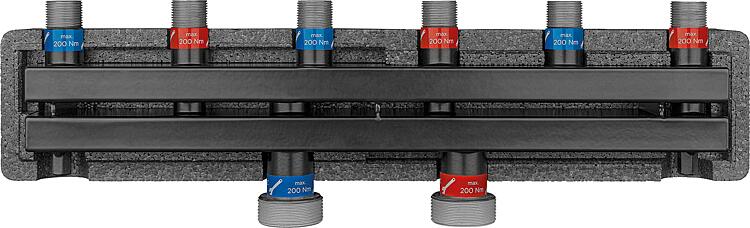 Kesselverteiler Evenes VT 2/3 AG DN 20(3/4"), 2m³/h, 50kW, inkl. Halterung und Isolierung Kesselverteiler Evenes VT 2/3 AG DN 20(3/4"), 2m³/h, 50kW, inkl. Halterung und Isolierung