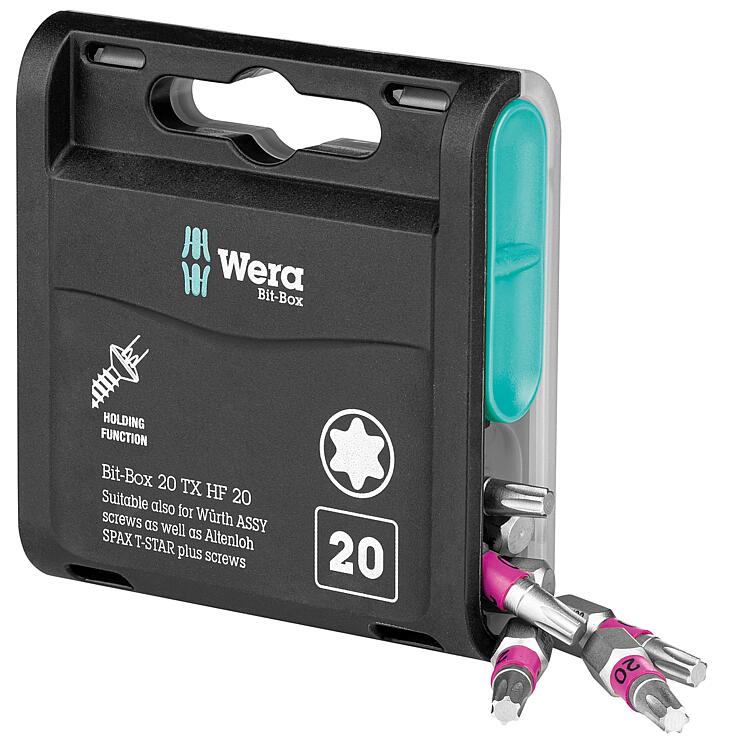 Bit-Großpackung WERA 867/1 TORX® mit Haltefunktion,T20, VPE = 20 Stück Bit-Großpackung WERA 867/1 TORX® mit Haltefunktion,T20, VPE = 20 Stück