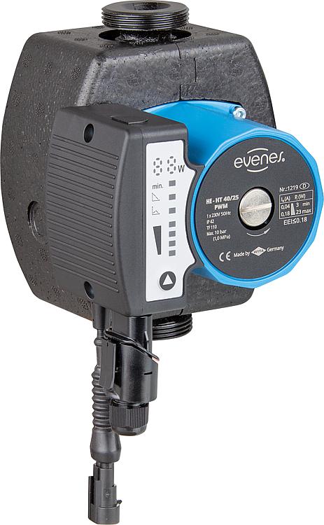 Umwälzpumpe EVENES HE-HT 40-25, DN25(1"),PN10,PWM,230V, Baulänge 180mm Umwälzpumpe EVENES HE-HT 40-25, DN25(1"),PN10,PWM,230V, Baulänge 180mm