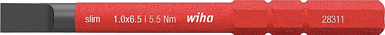 VDE-slimBit Wiha® Schlitz 6,5x1,2mm VDE-slimBit Wiha® Schlitz 6,5x1,2mm
