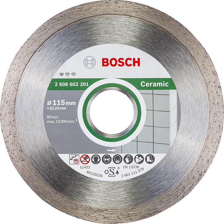 Diamanttrennscheibe BOSCH Standard for Ceramic für Fliesen Ø 115 x 22,23 x 1,6mm