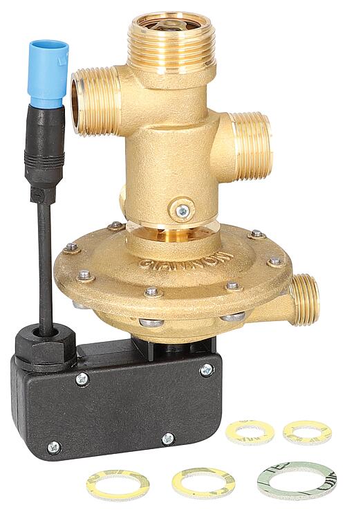 3-Wege-Ventil mit Wassermengenregler 24kW GU/GG-(-1) EK GU/GG-2EK-s, Wolf 279920 3-Wege-Ventil mit Wassermengenregler 24kW GU/GG-(-1) EK GU/GG-2EK-s, Wolf 279920