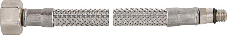 Verbindungsschlauch flexibel 3/8" Ü-Wurfmutter x M 8, KTW-A 350 mm, kurzer Gewin Verbindungsschlauch flexibel 3/8" Ü-Wurfmutter x M 8, KTW-A 350 mm, kurzer Gewin