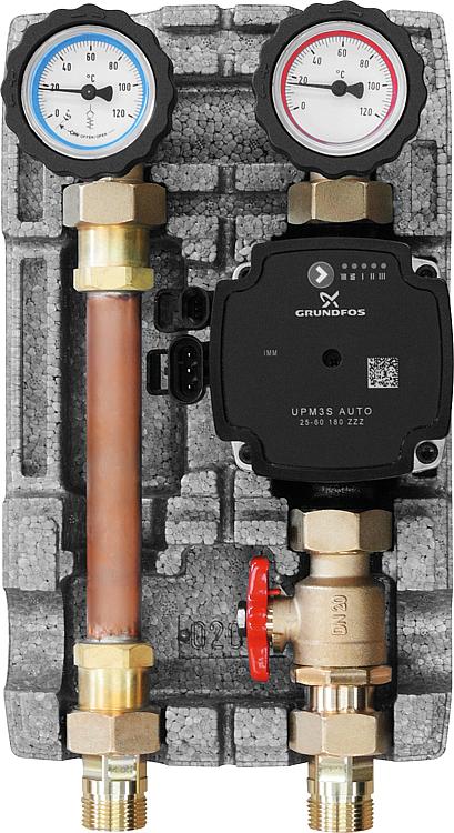 Heizkreisset Easyflow DN 20 (3/4") ungemischt mit Pumpe Grundfos UPM3S AUTO 15-60 Heizkreisset Easyflow DN 20 (3/4") ungemischt mit Pumpe Grundfos UPM3S AUTO 15-60