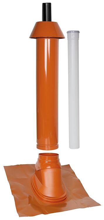 Mündungspaket Skobifix nano Schrägdach 35° - 55°, DN 60/100 rot, 1,0m Mündungspaket Skobifix nano Schrägdach 35° - 55°, DN 60/100 rot, 1,0m