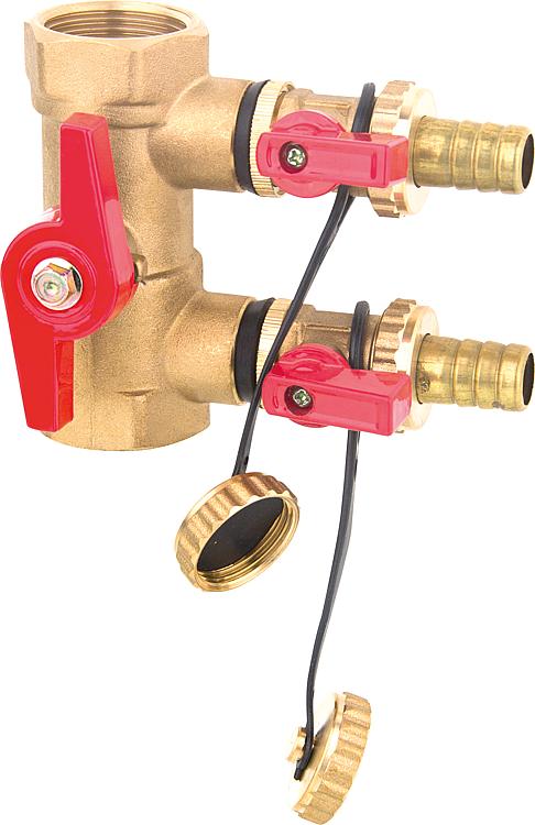 Spül- u. Befülleinheit DN 25 1" IG 2xKFE 1/2"
