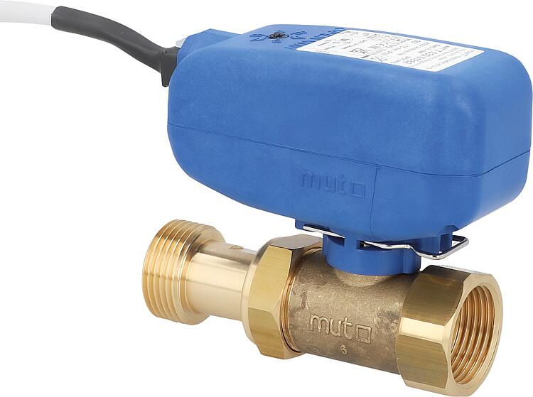 Elektrokugelhahn MUT TMO 2-Wege, SPST Ansteuerung 230 V, DN 15(1/2") AGxIG Elektrokugelhahn MUT TMO 2-Wege, SPST Ansteuerung 230 V, DN 15(1/2") AGxIG