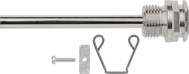 Schutzrohr für 1 Fühler EL: 100 mm Messing Schutzrohr für 1 Fühler EL: 100 mm Messing