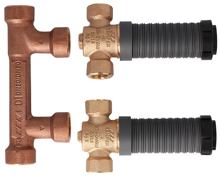 Strömungsteilergruppe KHS-Venturi, DN20 (3/4") x DN15 (1/2"), IG, AP-Montage Strömungsteilergruppe KHS-Venturi, DN20 (3/4") x DN15 (1/2"), IG, AP-Montage