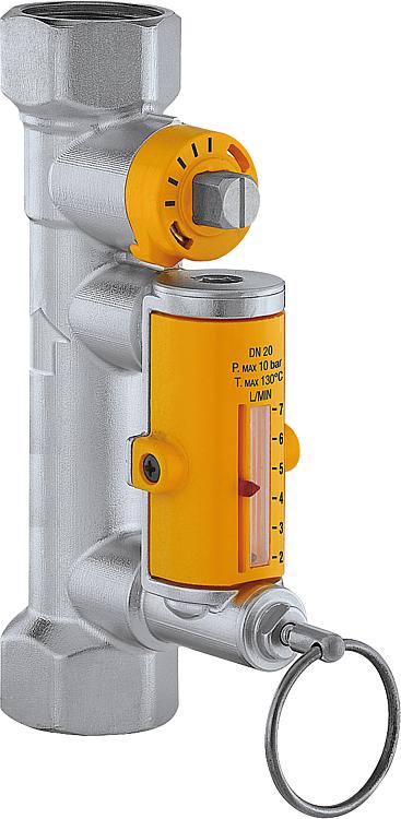 Strangregulierventil mit Durchflussmesser für Solaranlagen 1'''', 10-40l/min. Strangregulierventil mit Durchflussmesser für Solaranlagen 1'''', 10-40l/min.
