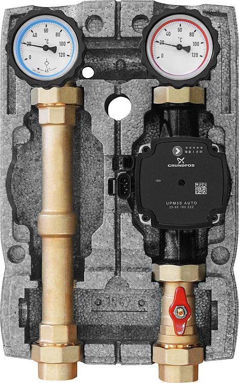 Heizkreisset Easyflow DN25 (1") ungemischt mit Pumpe Grundfos UPM3S Auto 25-60 Heizkreisset Easyflow DN25 (1") ungemischt mit Pumpe Grundfos UPM3S Auto 25-60