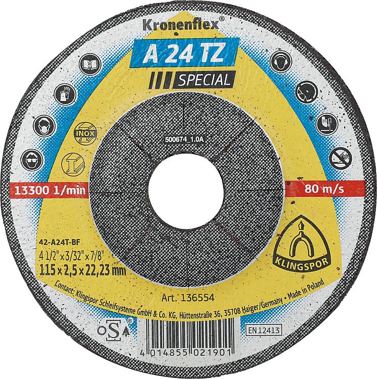 Trennscheibe KLINGSPOR gekröpft 115x2,5x22,23mm Trennscheibe KLINGSPOR gekröpft 115x2,5x22,23mm