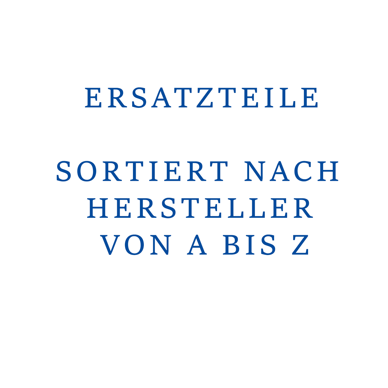 Ersatzteile nach Hersteller