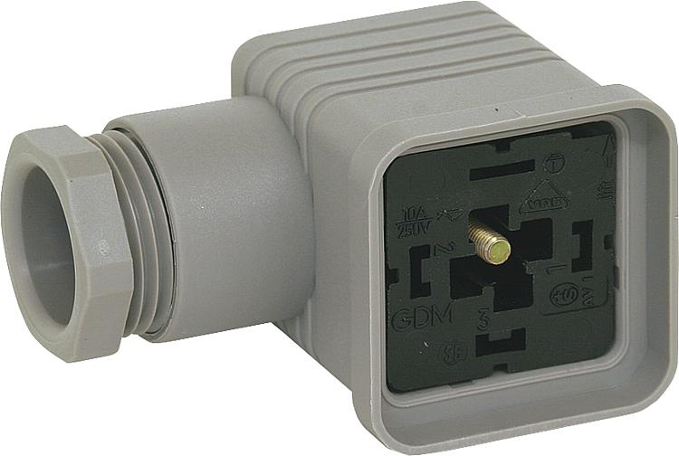 Leitungsdose,grau 3pool.+E passend für Gas-Multi-Bloc 405/407/410/412