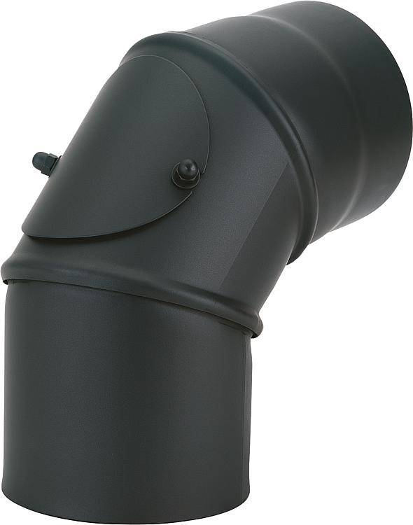 Rauchrohrbogen grundiert, 150 mm verstellbar 0-90 Grad Rauchrohrbogen grundiert, 150 mm verstellbar 0-90 Grad