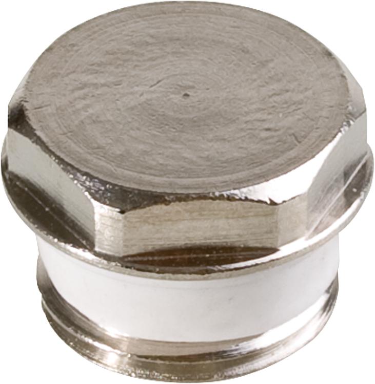Blindstopfen Messing vernickelt konischSilikon Dichtung 1/2" Blindstopfen Messing vernickelt konischSilikon Dichtung 1/2"