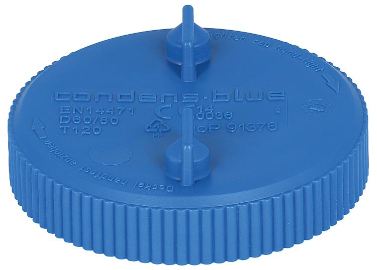 CondensBlue Revisionsdeckel d 81mm, blau für DN 60 und DN 80