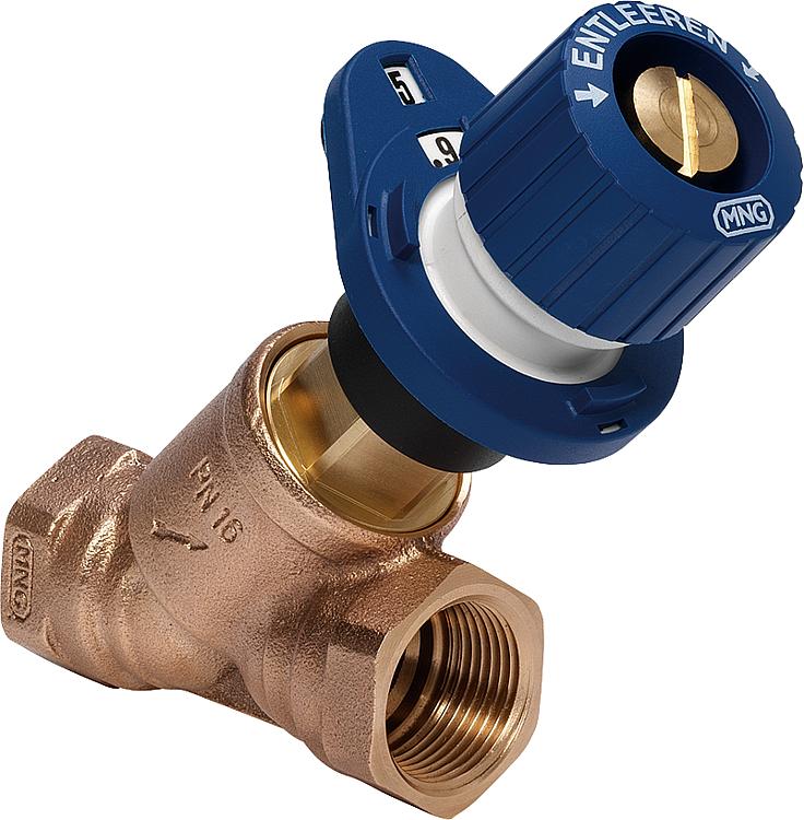 Strangregulierventil Honeywell Kombi-3-Plus, V5010Y DN10(3/8")IG, blau Strangregulierventil Honeywell Kombi-3-Plus, V5010Y DN10(3/8")IG, blau