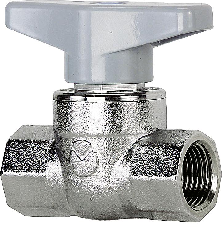 Kugelhahn T4 IG x IG 1/2'''' matt verchrt mit Flügelgriff Kugelhahn T4 IG x IG 1/2'''' matt verchrt mit Flügelgriff
