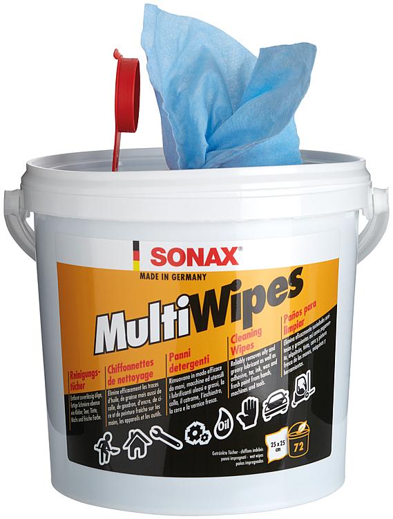 Handreinigungstücher SONAX Multiwipes 1 Eimer á 72 Tücher Handreinigungstücher SONAX Multiwipes 1 Eimer á 72 Tücher
