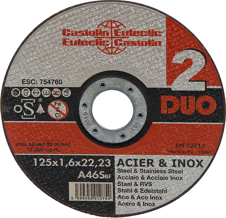 Trennscheiben Duo 125 für Stahl, Edelstahl 125x1,6x22,23mm
